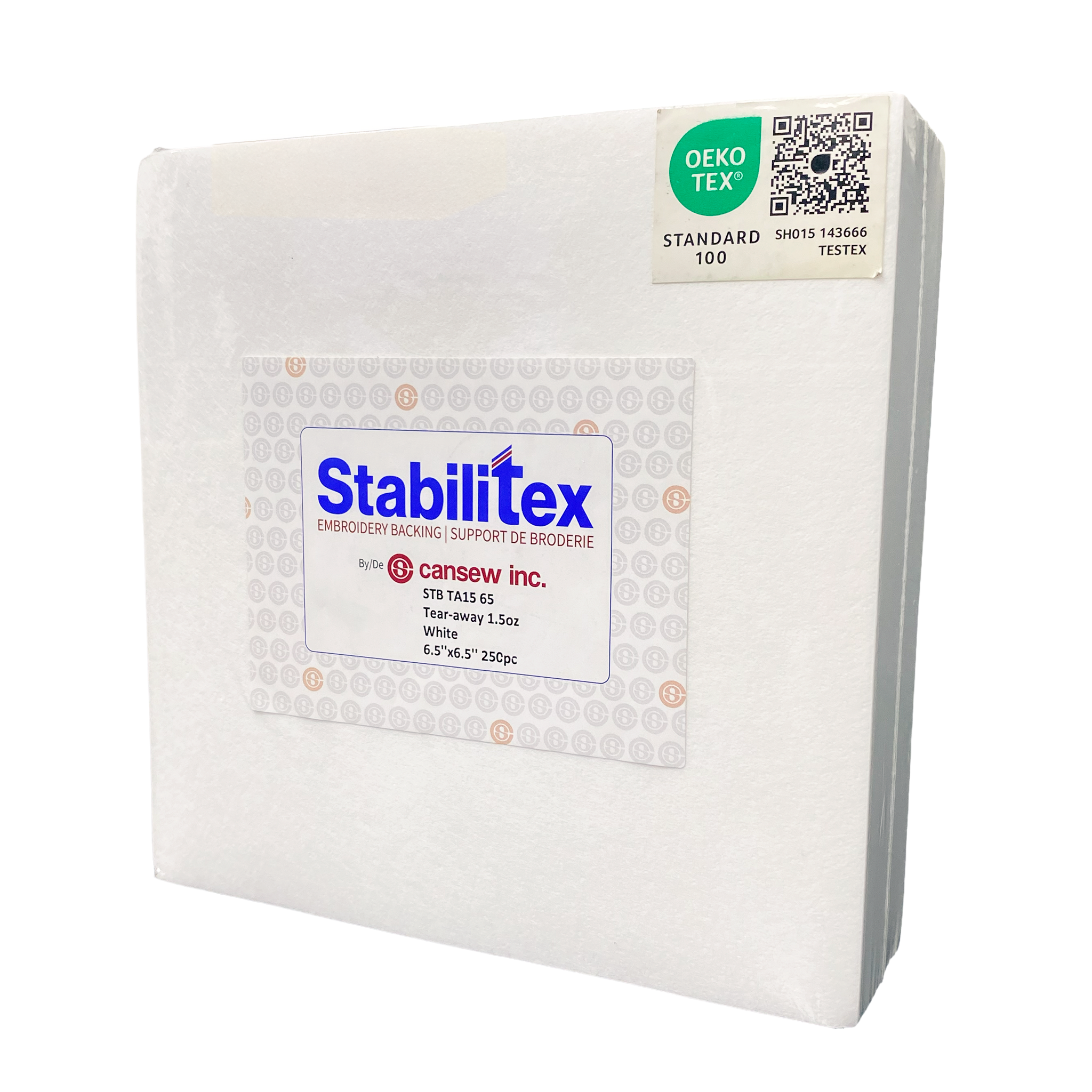 Stabilitex TA15 6,5 po x 6,5 po Pré-découpe 1,5 oz à déchirer