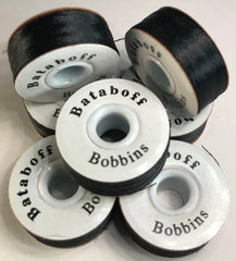 PAPERSIDED BLACK BATABOFF PRE-WOUND EMBROIDERY BOBBINS "L"