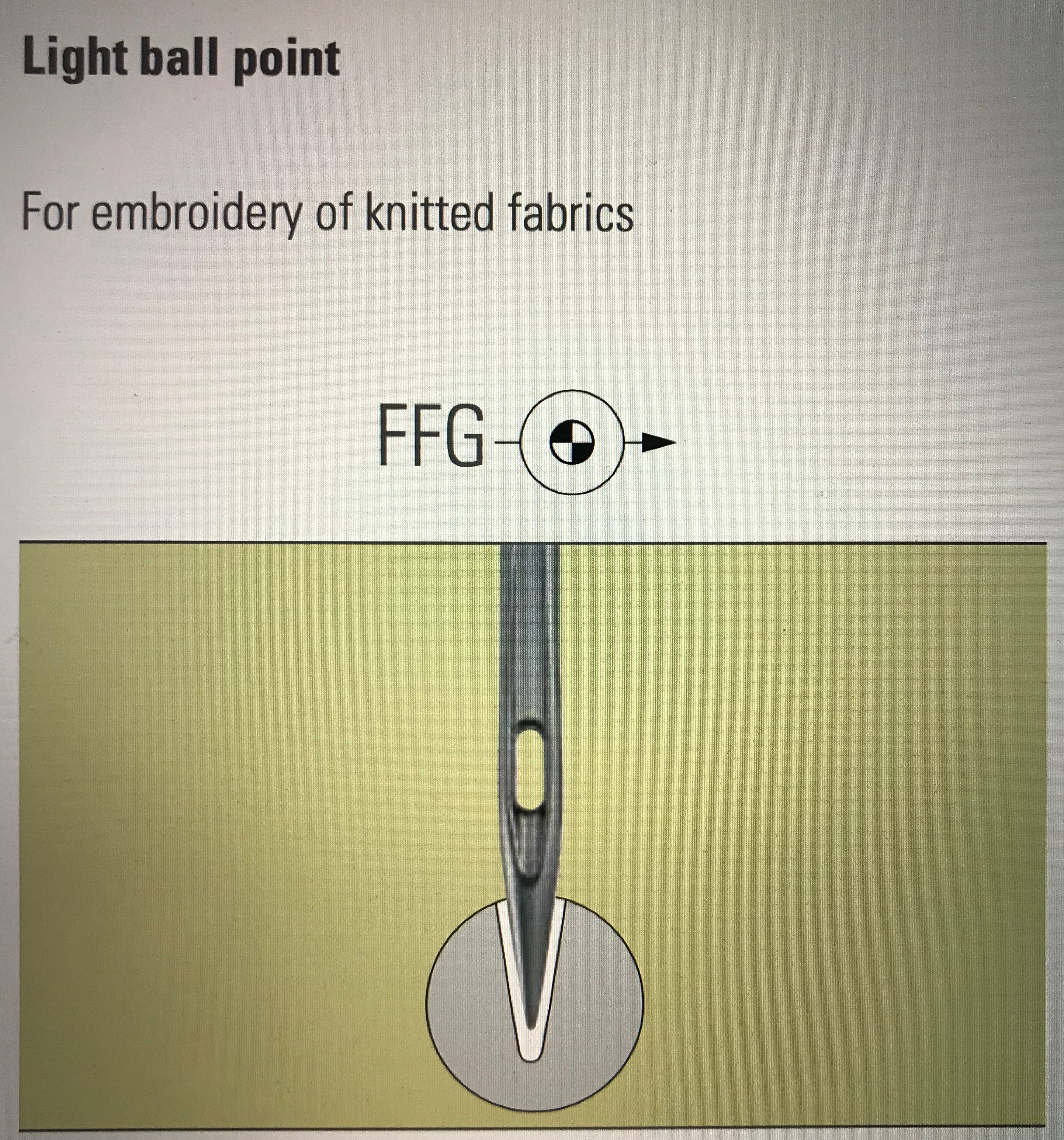 Groz-Beckert DBxK5 70/10 FFG (BALL POINT)