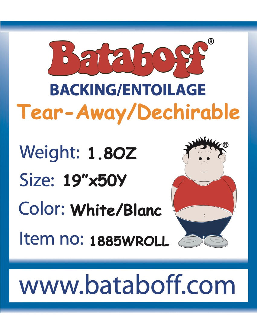 TEAR-AWAY ROLL 1.8OZ 19"x50Y WHITE - 1885WROLL